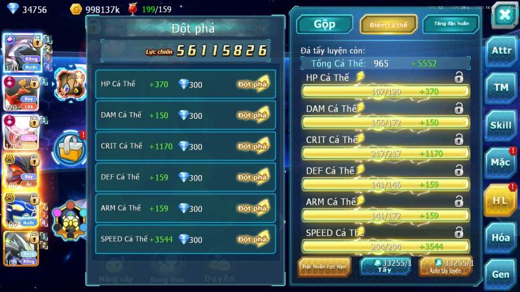 MÃ : #TTS5618 - S1046 - TOP 1ALL - V15 - 34K KC - PALKIA CỘNG HƯỞNG HOOH CH DYNAMX DIANCIE CH DYNAMAX NHIỀU PET BC NGON