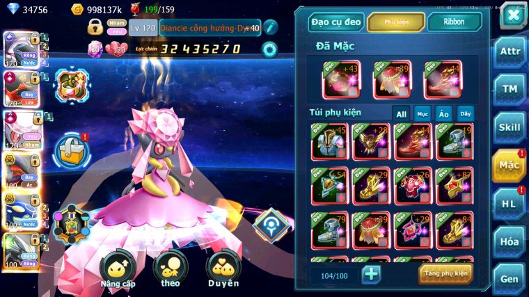 MÃ : #TTS5618 - S1046 - TOP 1ALL - V15 - 34K KC - PALKIA CỘNG HƯỞNG HOOH CH DYNAMX DIANCIE CH DYNAMAX NHIỀU PET BC NGON