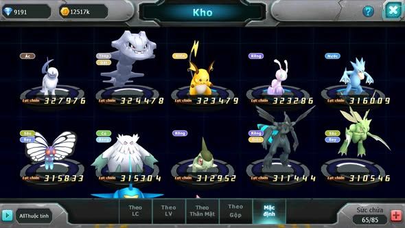 MÃ : #TTS5616 - S1860 - TOP 19 - V7 - UNVOA CẶP LATI LUGIA AMDLO RAIKOU NHIỀU PET HT