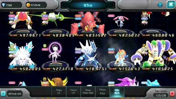 MÃ : #TTS5634 - S957 - TOP 18 - 3K8 SÁCH - PALKIA CỘNG HƯỞNG FULL SS HOOH DYNAMX DIANCIE BC CẶP CÁ BC NHIỀU PET HT