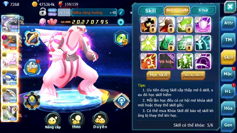 MÃ : #TTS5634 - S957 - TOP 18 - 3K8 SÁCH - PALKIA CỘNG HƯỞNG FULL SS HOOH DYNAMX DIANCIE BC CẶP CÁ BC NHIỀU PET HT
