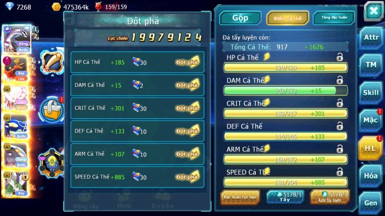 MÃ : #TTS5634 - S957 - TOP 18 - 3K8 SÁCH - PALKIA CỘNG HƯỞNG FULL SS HOOH DYNAMX DIANCIE BC CẶP CÁ BC NHIỀU PET HT