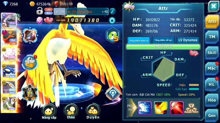 MÃ : #TTS5634 - S957 - TOP 18 - 3K8 SÁCH - PALKIA CỘNG HƯỞNG FULL SS HOOH DYNAMX DIANCIE BC CẶP CÁ BC NHIỀU PET HT