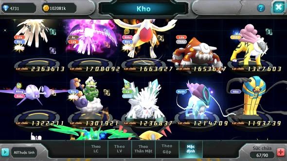 MÃ : #TTS5639 - S1541 - HOOH DRAK HOOH LUGIA BC HENTRAN RAIKOU THẦN GIÓ