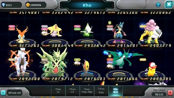 MÃ : #TTS5645 - S1361 - V12 - 570 SÁCH - HOOH DYNAMAX PALKIA BC DIANCIE BC QVLD BC RẮN BĂNG BC NVOA NHIỀU PET HT