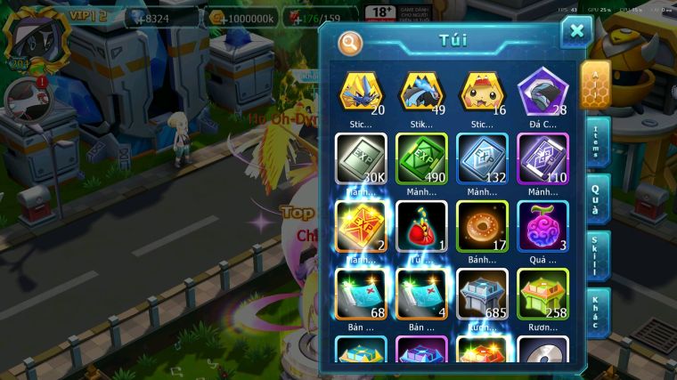 MÃ : #TTS5645 - S1361 - V12 - 570 SÁCH - HOOH DYNAMAX PALKIA BC DIANCIE BC QVLD BC RẮN BĂNG BC NVOA NHIỀU PET HT