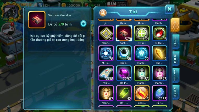 MÃ : #TTS5645 - S1361 - V12 - 570 SÁCH - HOOH DYNAMAX PALKIA BC DIANCIE BC QVLD BC RẮN BĂNG BC NVOA NHIỀU PET HT