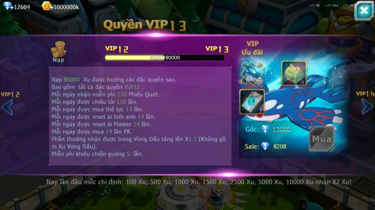 MÃ : #TTS5644 - S1359 - V12 - 12K KC - PALKIA CỘNG HƯỞNG MEW GIÁP BC WHITE BC TAPU FINI BC CẶP LATI BC QUÁ NGON LÀNH