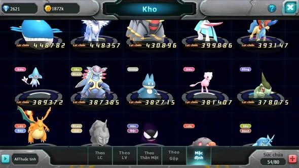 MÃ : #TTS5650 - S1697 - LUGIA UNVOA DRAK HOOH AMDLO NHIỀU PET HT