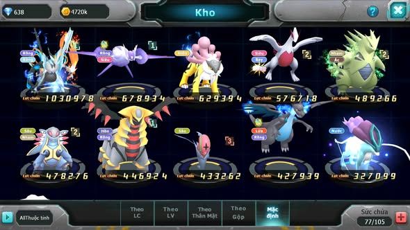 MÃ : #TTS5648 - S1847 - TOP32 - V9 - UNVOA LATI RAIKOU LUGIA NHIỀU PET HT