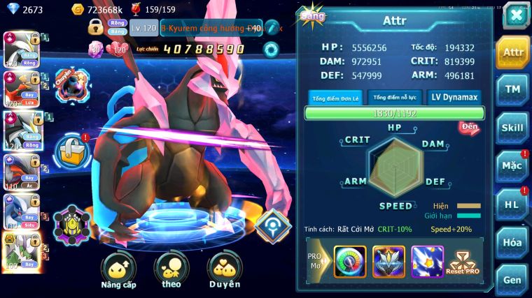 MÃ : #TTS5646 - S511 - TOP1-2 SV - TOP2 CHAM - V20 - WB - YVETAL - LUGIA - DIANCIE CỘNG HƯỞNG DYNAMAX UNVOA BÁ CHỦ NHIỀU PET BC