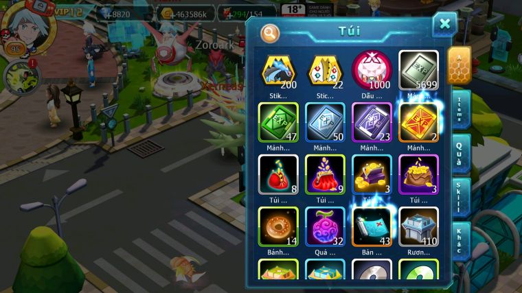 MÃ : #TTS5666 - S1799 - TOP5 ALL - V12 - 1K MẢNH DIANCIE DYNAMAX - TEAM YÊU BC UNVOA CẶP LATI LUGIA