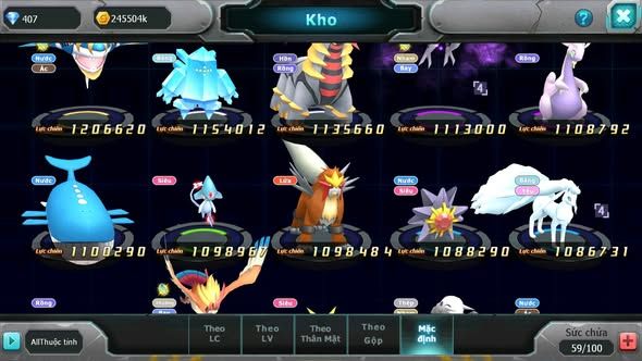 MÃ : #TTS5673 - S1688 - V6 - TEAM YÊU BÁ CHỦ GROUDON RAIKOU NHIỀU PET HT