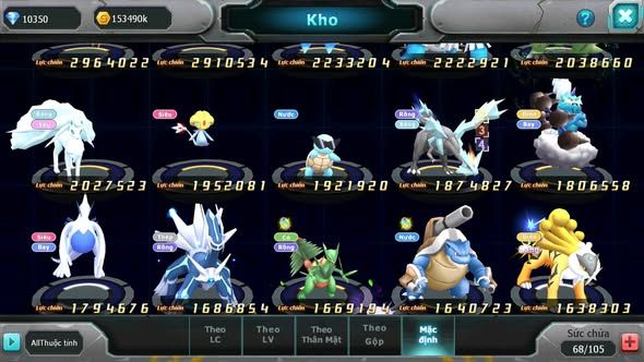 MÃ : #TTS5680 - S1710 - V12 - 10K KC - PALKIA CỘNG HƯỞNG UNVOA WB BC KYOGRE BC CẶP LATI BC