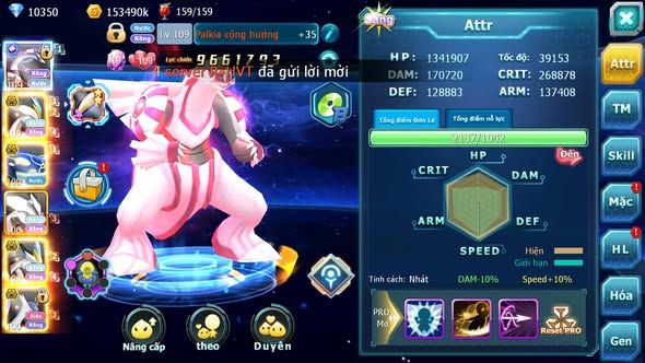 MÃ : #TTS5680 - S1710 - V12 - 10K KC - PALKIA CỘNG HƯỞNG UNVOA WB BC KYOGRE BC CẶP LATI BC