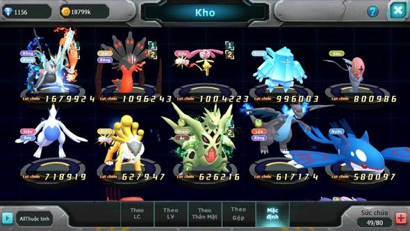 MÃ :  #TTS5679 - S1842 - TOP 10 - V7 - UNVOA ZEVIL MES RAIKOU LUGIA NHIỀU PET HT