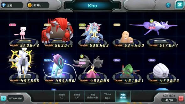 MÃ :  #TTS5679 - S1842 - TOP 10 - V7 - UNVOA ZEVIL MES RAIKOU LUGIA NHIỀU PET HT