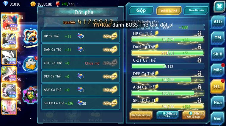 MÃ : #TTS5685 - S1852 - TOP1-2 ALL - V14 - 31K KC - 1K7 SÁCH - CẶP RỒNG BÁ CHỦ PALKIA BC UNVOA CẶP LATI ĐUA TOP NGON