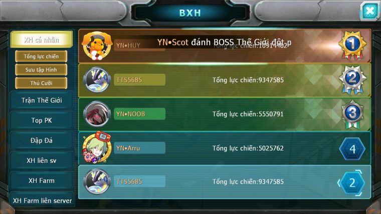 MÃ : #TTS5685 - S1852 - TOP1-2 ALL - V14 - 31K KC - 1K7 SÁCH - CẶP RỒNG BÁ CHỦ PALKIA BC UNVOA CẶP LATI ĐUA TOP NGON