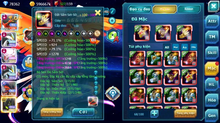MÃ : #TTS5681 - S650 - TOP3 ALL CHAM - 3K1 SÁCH - 78K KC - HOOH - WB - DIANCIE - YVETAL - LUGIA CỘNG HƯỞNG MEGANEC NHIỀU PET HUYỀN THOẠI