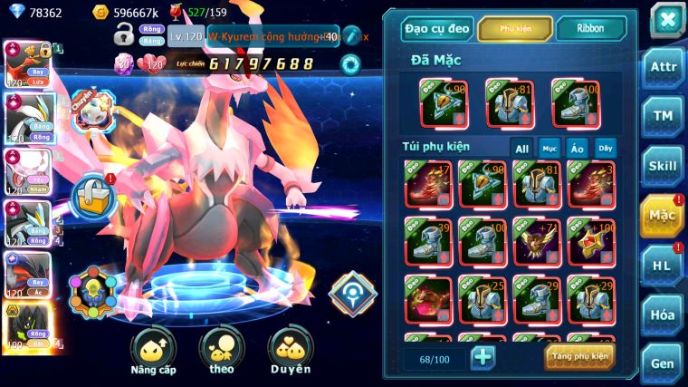 MÃ : #TTS5681 - S650 - TOP3 ALL CHAM - 3K1 SÁCH - 78K KC - HOOH - WB - DIANCIE - YVETAL - LUGIA CỘNG HƯỞNG MEGANEC NHIỀU PET HUYỀN THOẠI