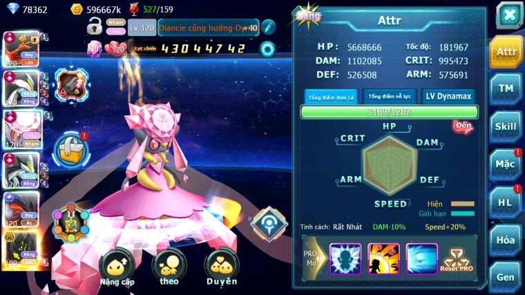 MÃ : #TTS5681 - S650 - TOP3 ALL CHAM - 3K1 SÁCH - 78K KC - HOOH - WB - DIANCIE - YVETAL - LUGIA CỘNG HƯỞNG MEGANEC NHIỀU PET HUYỀN THOẠI