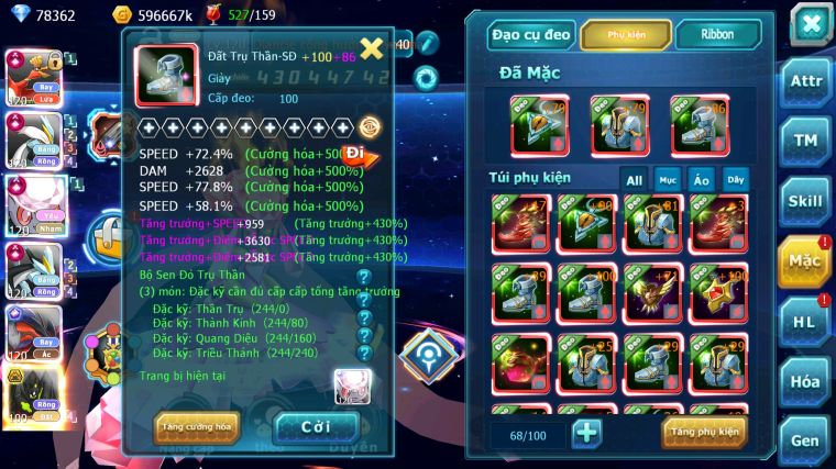 MÃ : #TTS5681 - S650 - TOP3 ALL CHAM - 3K1 SÁCH - 78K KC - HOOH - WB - DIANCIE - YVETAL - LUGIA CỘNG HƯỞNG MEGANEC NHIỀU PET HUYỀN THOẠI