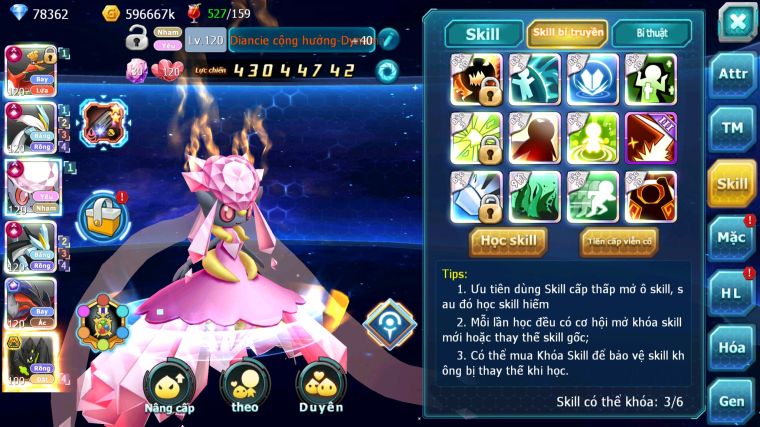 MÃ : #TTS5681 - S650 - TOP3 ALL CHAM - 3K1 SÁCH - 78K KC - HOOH - WB - DIANCIE - YVETAL - LUGIA CỘNG HƯỞNG MEGANEC NHIỀU PET HUYỀN THOẠI