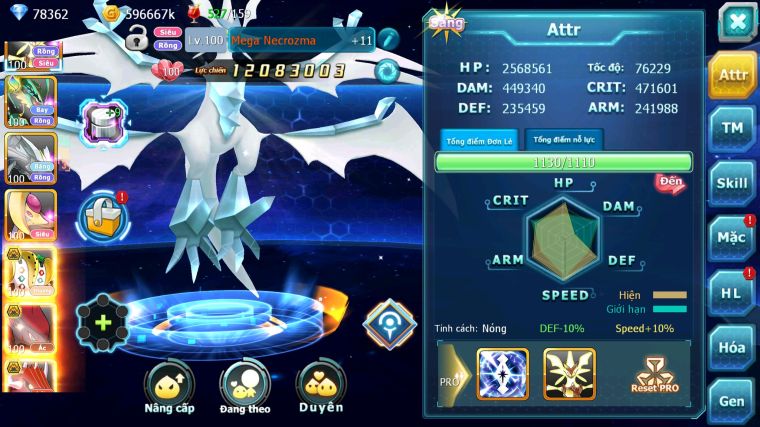 MÃ : #TTS5681 - S650 - TOP3 ALL CHAM - 3K1 SÁCH - 78K KC - HOOH - WB - DIANCIE - YVETAL - LUGIA CỘNG HƯỞNG MEGANEC NHIỀU PET HUYỀN THOẠI