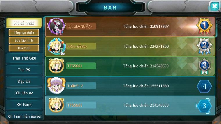 MÃ : #TTS5681 - S650 - TOP3 ALL CHAM - 3K1 SÁCH - 78K KC - HOOH - WB - DIANCIE - YVETAL - LUGIA CỘNG HƯỞNG MEGANEC NHIỀU PET HUYỀN THOẠI