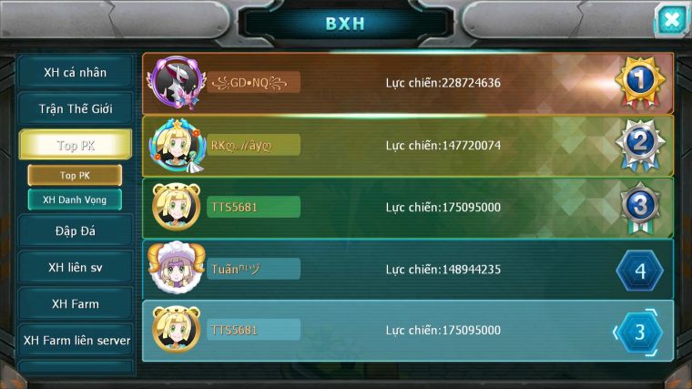 MÃ : #TTS5681 - S650 - TOP3 ALL CHAM - 3K1 SÁCH - 78K KC - HOOH - WB - DIANCIE - YVETAL - LUGIA CỘNG HƯỞNG MEGANEC NHIỀU PET HUYỀN THOẠI