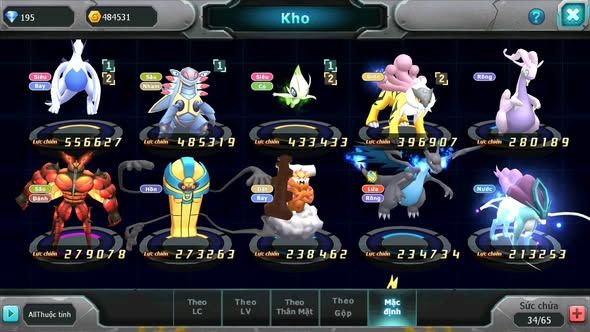 MÃ : #TTS5692 - S1858 - V5 - LUGIA RAIKOU MDLO CELEBI