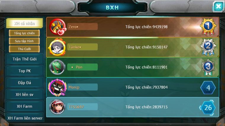 MÃ : #TTS5697 - S1845 - TOP 26 - ZEVIL MES AMDLO ĐUA TOP NGON