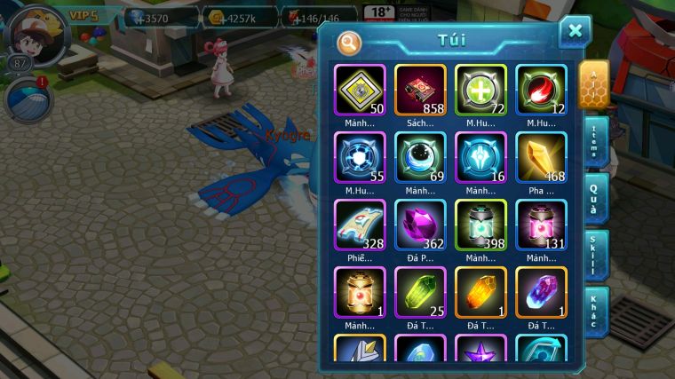 MÃ : #TTS5702 - S1813 - TOP 19 - 858 SÁCH - UNVOA MES KYOGRE CẶP LATI AMDLO ĐUA TOP NGON