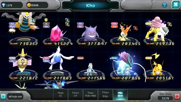 MÃ : #TTS5709 - S1861 - TOP40 - GIRATINA TEAM HỒN NÔNG DÂN VICTINI RAIKOU