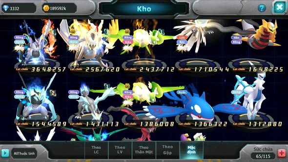 MÃ : #TTS5714 - S1813 - TOP 10 - V13  UNVOA WHITE BC CẶP LATI BÁ CHỦ BLACK HOOH GIRATINA