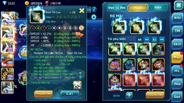 MÃ : #TTS5714 - S1813 - TOP 10 - V13  UNVOA WHITE BC CẶP LATI BÁ CHỦ BLACK HOOH GIRATINA