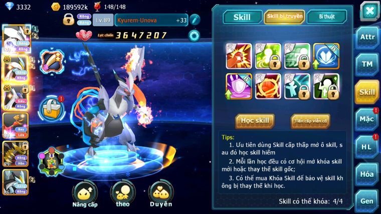 MÃ : #TTS5714 - S1813 - TOP 10 - V13  UNVOA WHITE BC CẶP LATI BÁ CHỦ BLACK HOOH GIRATINA