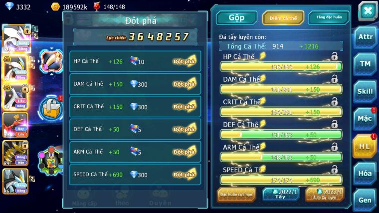 MÃ : #TTS5714 - S1813 - TOP 10 - V13  UNVOA WHITE BC CẶP LATI BÁ CHỦ BLACK HOOH GIRATINA