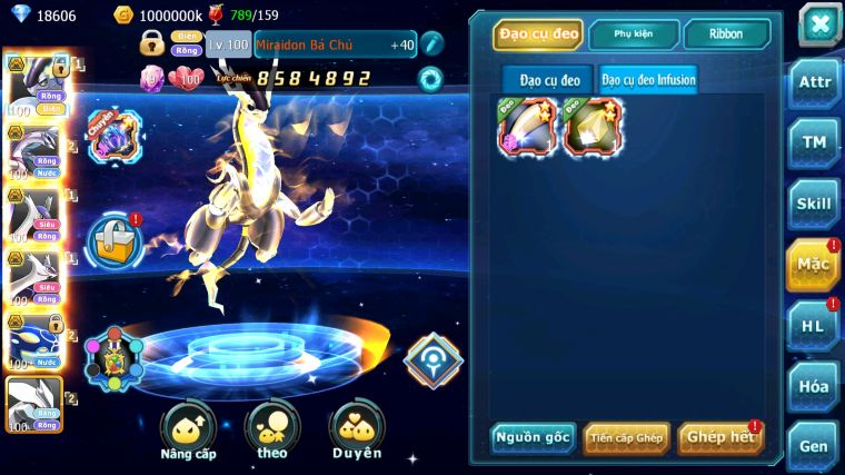 MÃ : #TTS5723 - S1728 - TOP41 - V14 - MIRAIDON BÁ CHỦ PALKIA BÁ CHỦ CẶP LATI BC KYOGRE BC NHIỀU PET HT
