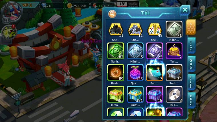 MÃ : #TTS5730 - S1791 - UNVOA CẶP LATI BÁ CHỦ KYOGRE AMDLO