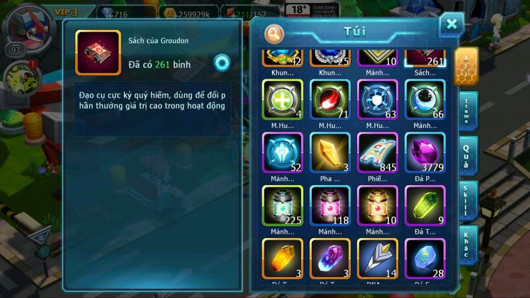 MÃ : #TTS5730 - S1791 - UNVOA CẶP LATI BÁ CHỦ KYOGRE AMDLO