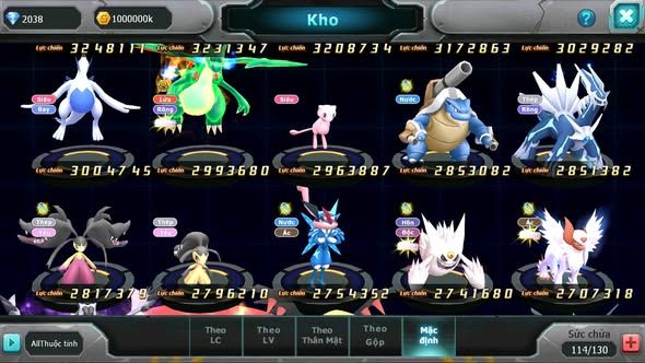 MÃ : #TTS5748 - S1368 - 2K5 SÁCH - V12 - PALKIA CỘNG HƯỞNG FULL SS HOOH BC WHITE DYNAMAX KYOGRE BC MEW GIÁP BC NHIỀU PET HT