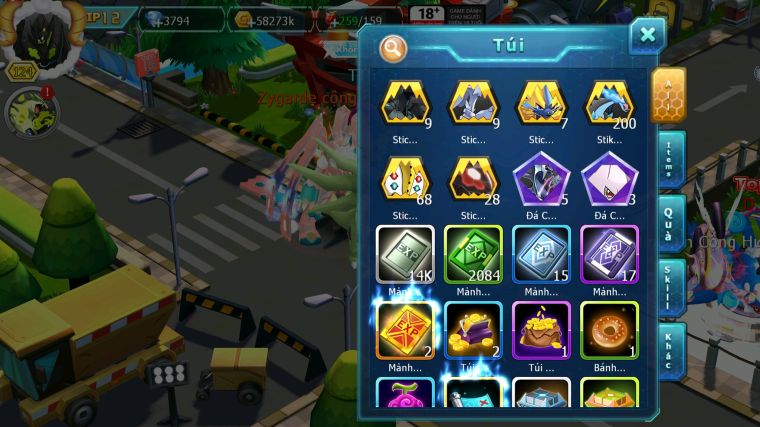 MÃ : #TTS5764 - S1681 - V12 - ZYGARDE CỘNG HƯỞNG + ZYGARDE NHIỀU PET HT