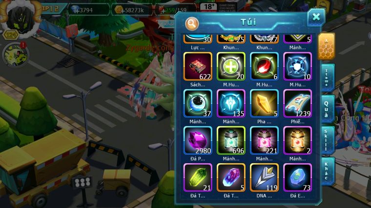 MÃ : #TTS5764 - S1681 - V12 - ZYGARDE CỘNG HƯỞNG + ZYGARDE NHIỀU PET HT