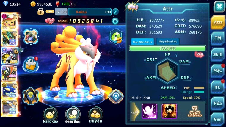 MÃ : #TTS5765 - S916 - TOP 26 - V12 - 10K KC - 2K SÁCH - PIKACHU DYNAMAX RAYQUAZA BC RAIKOU CỘNG HƯỞNG TAPU KOKO CỘNG HƯỞNG NHIỀU PET BÁ CHỦ
