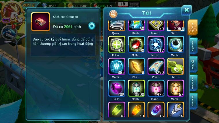 MÃ : #TTS5765 - S916 - TOP 26 - V12 - 10K KC - 2K SÁCH - PIKACHU DYNAMAX RAYQUAZA BC RAIKOU CỘNG HƯỞNG TAPU KOKO CỘNG HƯỞNG NHIỀU PET BÁ CHỦ