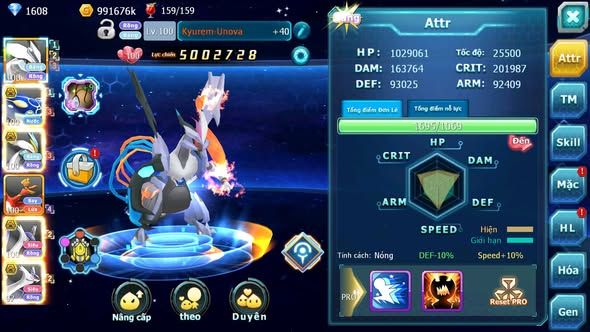 MÃ : #TTS5763 - S1414 - V10 - UNVOA KYOGRE BC WHITE BC BLACK CẶP LATI BC