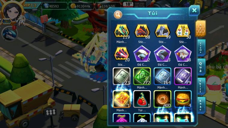 MÃ : #TTS5762 - S326 - TOP 3 - DIANCIE CỘNG HƯỞNG DYNAMAX HOOH CỘNG HƯỞNG DYNAMAX NHIỀU PET BÁ CHỦ