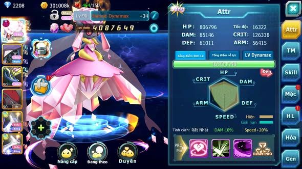 MÃ : #TTS5779 - S1777 - V4 - DIANCIE DYNAAMX TAPU FINI XERM CẶP LATI NHIỀU PET HT